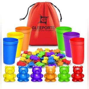 Preowned Gleeporte Counting Bears & Sorting Cups | STEM Montessori Toy